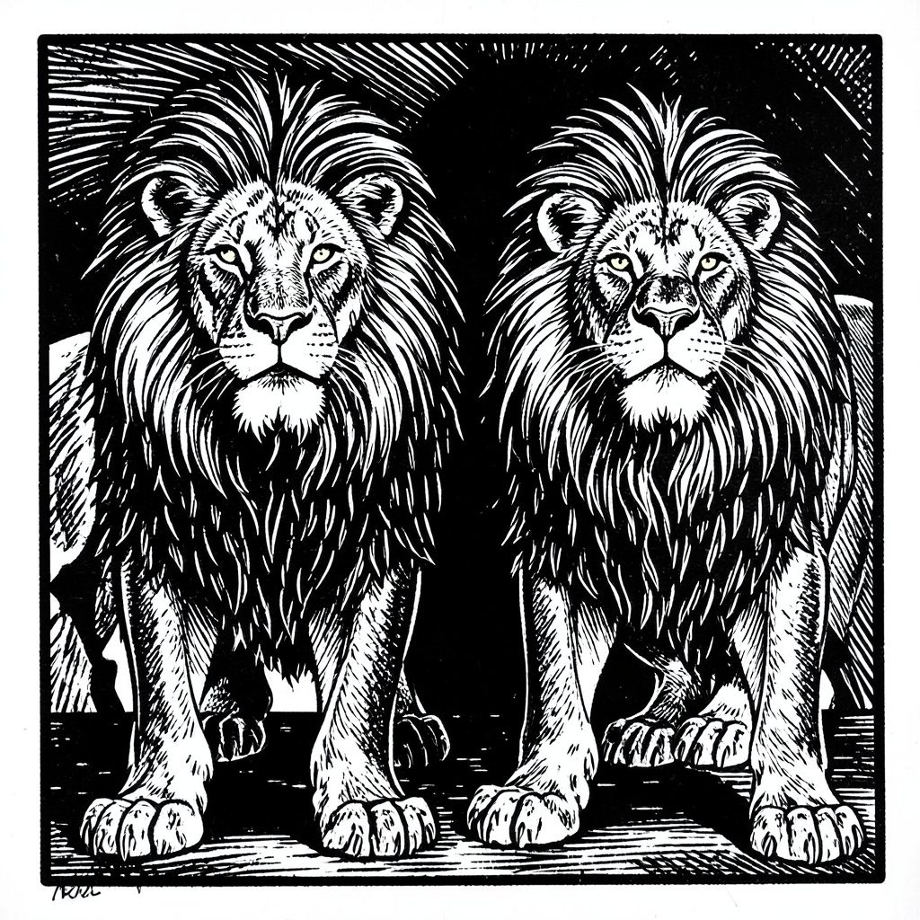 Emblema del leone marciano, simbolo del Lions Club Duse